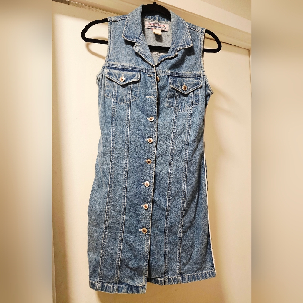 Vintage Denim Sleeveless Dress
